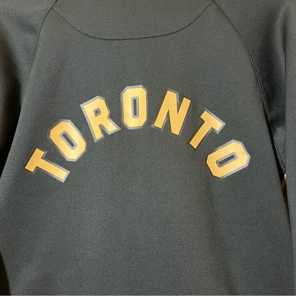 NIKE Toronto Raptors City Edition Dri-Fit Black and Gold Zip Up Mens SP - Picture 10 of 13